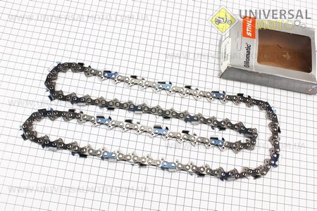 Цепь 3/8"-1,6мм-72 звеньев квадратный зуб (на Stihдлинной 20"), упаковка STIHL, отличное качество. Китай (Бензопила / UM2014-V28)