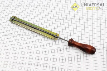 Напильник с рукояткой (дерево) + планка, комплект 5,2мм. SABER (Бензопила / UM2016-V26)