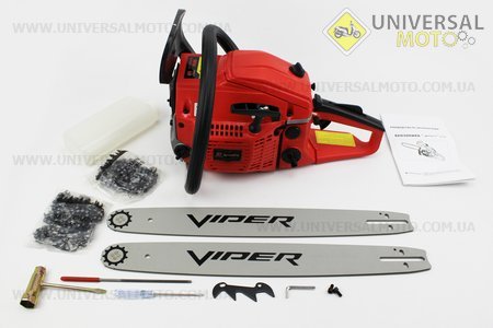 Бензопила Viper 4500 Extra 45см3 (2,8кВт. шина 18" - 2 штуки), в коробке по 2 штуки. ЦЕНА ЗА 1ШТ!!!. Viper (Бензопила / UM2016-V42)