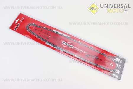 Шина 15"-1,3мм 325 64зв L=45см + ланцюг 325-1,3мм-64зв. квадратний зуб, на блістері, "PRO SERIA". WINZOR (Різне до бензопил / UM2016-V94)
