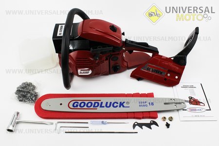 Бензопила GoodLuck GL5200M 52cм3 (2,7кВт. шина 18", ланцюг 325-1,5-72зв. коло. зуб) з підкачуванням, трикутна коробка. GoodLuck (Різне до бензопил / UM2017-V20)