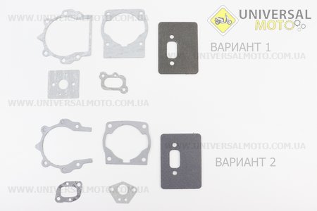 Прокладки двигуна 1E40F-1E44F, комплект 5 деталей, (на блістері). GoodLuck (Запчастини для триммера / UM2020-V37)