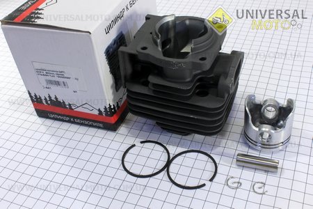 Циліндро поршневий комплект (ЦПГ) 40мм (палець 10мм) "чорний". WOODMAN (Запчастини для триммера / UM2021-V19)