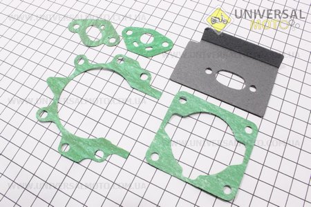 Прокладки двигуна 1E36F, комплект 5 деталей, (на блістері). GoodLuck (Запчастини для триммера / UM2021-V31)