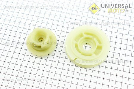 Шкив стартера "Плавный пуск - 4зацепа" комплект 2 штуки Тип №1. Китай (Триммер / UM2022-V60)