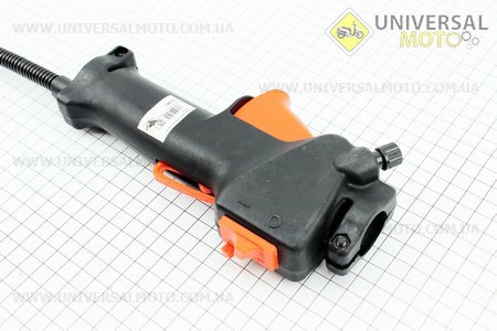 Ручка газа + трос Тип №3, (курок "широкий", без трубы). Китай (Триммер / UM2022-V76)