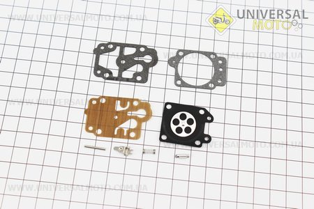 Ремонтний комплект карбюратора 1E36F, 8 деталей. Китай (Запчастини для триммера / UM2022-V93)