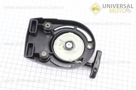 Стартер в зборі 3 отвори 61,0х90,0мм "Дріт - 1зацеп" HONDA GX35 (CG438) - 4Т. Китай (Запчастини для триммера / UM2023-V06)