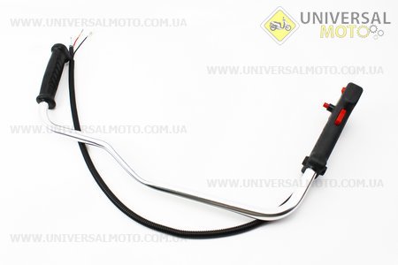 Ручка газу + трос (курок "широкий", з трубою, цільна). Китай (Запчастини для триммера / UM2024-V32)