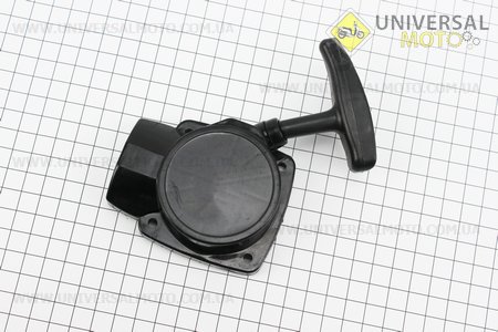 Стартер в зборі 4 отвори 50,0х50,0мм "Метелик - 2 зацепи" 34F. Китай (Запчастини для триммера / UM2024-V78)