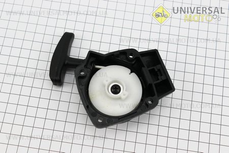 Стартер в зборі 4 отвори 50,0х50,0мм "Метелик - 2 зацепи" 34F. Китай (Запчастини для триммера / UM2024-V78)