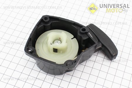 Стартер в сборе 4 отверстия 50,0х50,0мм "Плавный пуск - 4зацепа". Китай (Триммер / UM2024-V91)