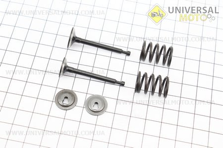 Клапан впускний, випускний в зборі комплект HONDA GX35 (CG438) - 4Т. Китай (Запчастини для триммера / UM2025-V02)