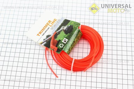 Волосінь косильна d = 2,7мм, 15м "зірка". Китай (Запчастини для триммера / UM2025-V51)