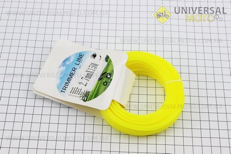 Волосінь косильна d = 2,7мм, 15м "зірка". Китай (Запчастини для триммера / UM2025-V51)