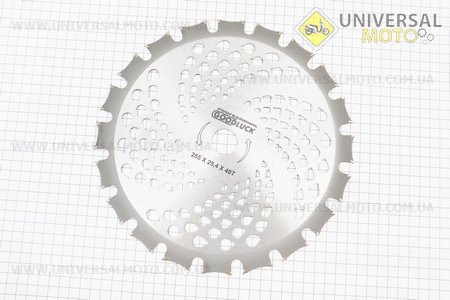 Ніж ріжучий 40Тх255мм побідитові зуби, двосторонній. Китай (Запчастини для триммера / UM2025-V75)