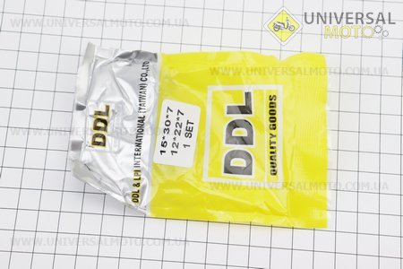 Сальники (15x30x7 + 12x22x7) комплект 2шт, коричневий. DDL (Запчастини для триммера / UM2025-V78)