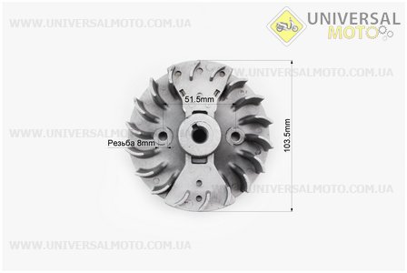 Ротор магнето 1E36F. Китай (Запчастини для триммера / UM2025-V91)