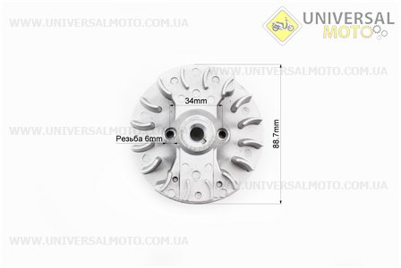Ротор магнето 1E32F + котушка запалювання комплект. Китай (Запчастини для триммера / UM2026-V52)
