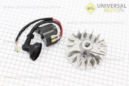 Ротор магнето 1E32F + котушка запалювання комплект. Китай (Запчастини для триммера / UM2026-V52)