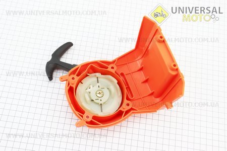 Стартер в сборе 4 отверстия 66,5х66,5мм "Проволока - 2зацепа". Китай (Триммер / UM2026-V62)