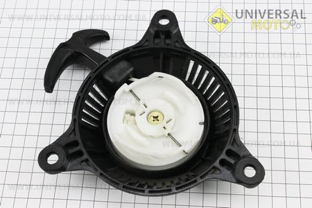 Стартер в зборі 3 отвори 137х137мм "Проволка - 2 зацепи". Китай (Запчастини для триммера / UM2027-V02)