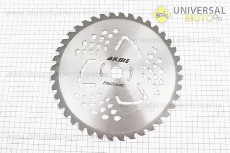 Нож режущий 40Тх255мм победитовые зубья "лепесток". Китай (Триммер / UM2027-V51)