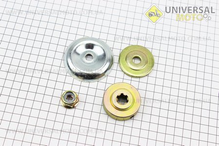 Ремонтний комплект нижніх редуктору (гайка, шайба, фланці), комплект 4шт. Китай (Запчастини для триммера / UM2028-V33)