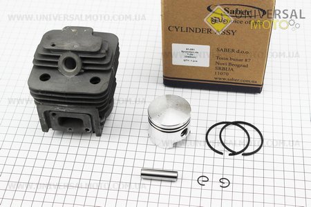 Циліндро поршневий комплект (ЦПГ) 44мм (палець 10мм) "чорний". SABER (Запчастини для триммера / UM2029-V66)