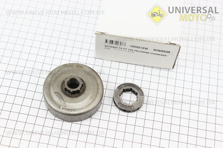 Тарелка сцепления + звезда 3/8-7 MS-170/171/180/181/190T/191T/210/211/230/250, 100% Оригинал. WINDSOR (Бензопила Stihl / UM2034-V26)