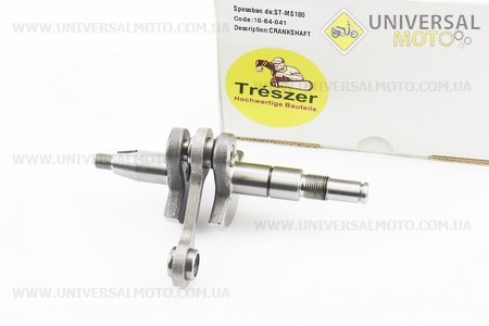 Колінвал, палець 10мм MS-180. TRESZER (Запчастини до бензопили STIHL / UM2038-V31)