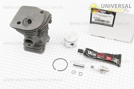 Циліндро поршневий комплект (ЦПГ) мод.345 42мм (палець 10мм) високий "чорний". SUNDY (Запчастини до бензопили HUSQWARNA / UM2042-V31)