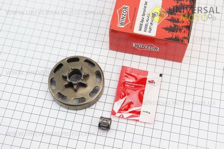 Тарілка зчеплення "зірка" 325-7 Husqvarna-435 / 435е / 440 + пішшипник + змазка. WINZOR (Запчастини до бензопили HUSQWARNA / UM2043-V50)