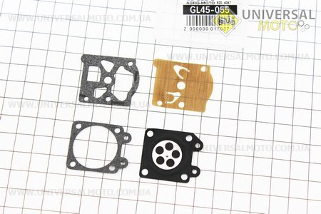 Ремонтний комплект карбюратора 4500/5200, 4 деталі. TATA (Запчастини до бензопили GoodLuck / UM2050-V43)
