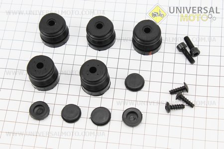 Амортизатор 4500/5200 комплект 5шт + заглушки + болти. Китай (Запчастини до бензопили GoodLuck / UM2055-V46)