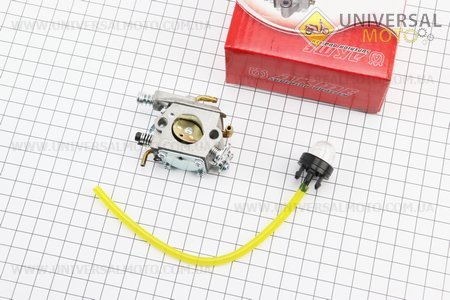 Карбюратор 4500/5200 з підкачкою + підкачка палива "бульбашка" + шланг. AKME (Запчастини до бензопили GoodLuck / UM2056-V08)