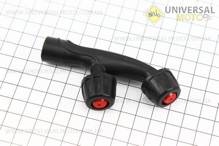 Розпилювач F-образні подвійний з червоним. Китай (Запчастини для мотооприскувача / UM2080-V31)