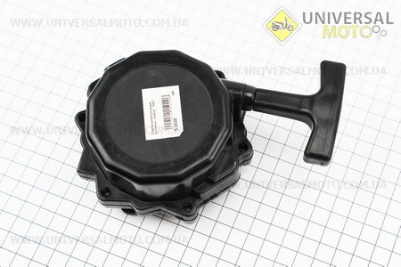 Стартер в зборі 6 отворів 47х47мм "Плавний пуск - 4 зацепи" з тріскачкою, і перехідником. Китай (Запчастини для триммера / UM2130-V77)