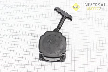 Стартер в зборі 4 отвори 66,5х66,5мм "Плавний пуск - 4 зацепи", Øзацепа = 36мм Тип №6, з тріскачкою. Китай (Запчастини для триммера / UM2130-V89)