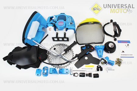 Тример (мотокоса) БІЛОРУСЬ - 5,5л.с. (Косильна струна + ніж 3Т, 40Тпобедіт, труба Ø28мм х 9T). Китай (Запчастини для триммера / UM2131-V81)