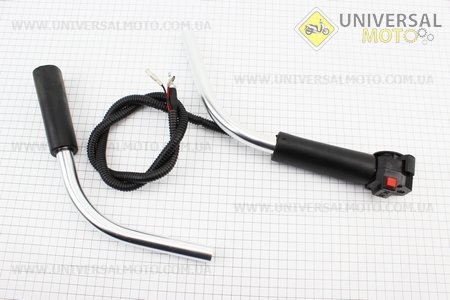 Ручка газу + трос Тип №4, (курок "важель", з трубою) + ручка ліва комплект. Китай (Запчастини для триммера / UM2131-V88)