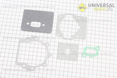 Прокладки двигуна 1E40F-1E44F, комплект 5 деталей, (на блістері). Китай (Запчастини для триммера / UM2132-V07)