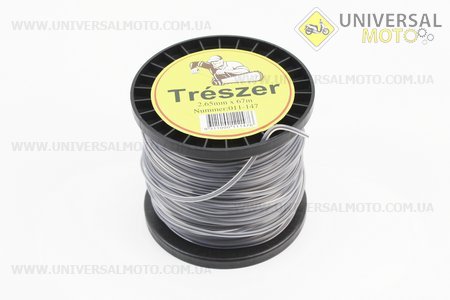 Косильна струна d = 2,7мм, 67м "квадрат", армована. TRESZER (Запчастини для триммера / UM2132-V18)