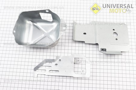 Захист глушника, метал 139F - 4Т комплект. Китай (Запчастини для триммера / UM2132-V58)