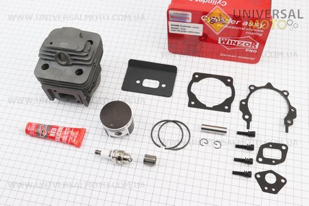 Циліндро поршневий комплект (ЦПГ) 44мм (палець 10мм), металева коробка "PRO SERIA". WINZOR (Запчастини для триммера / UM2133-V44)