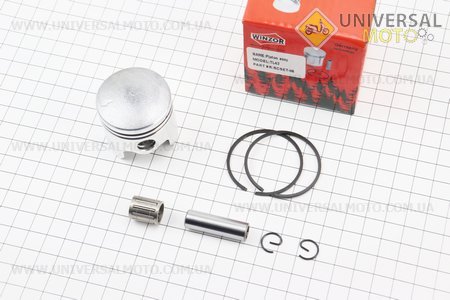 Поршневий комплект (поршень, кільця, палець) 40мм (палець 10мм) + підшипник. WINZOR (Запчастини для триммера / UM2133-V58)