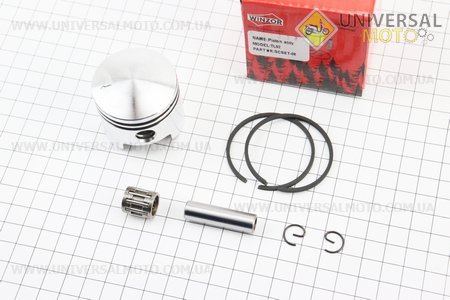 Поршневий комплект (поршень, кільця, палець) 44мм (палець 10мм) + підшипник. WINZOR (Запчастини для триммера / UM2133-V59)
