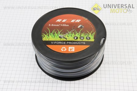 Косильна струна d = 3,0мм, 120м "квадрат", армована. REZER (Запчастини для триммера / UM2134-V26)