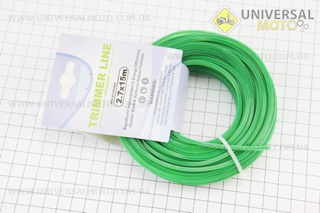 Косильна струна d = 2,7мм, 15м "квадрат", армована. Китай (Запчастини для триммера / UM2134-V30)
