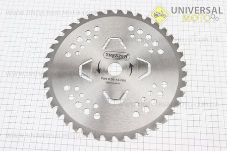 Ніж 40Тх255мм побідитові зуби "пелюстка". TRESZER (Запчастини для триммера / UM2134-V44)